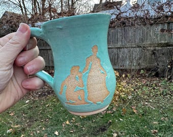 Handmade Stoneware Historical Romance Mug
