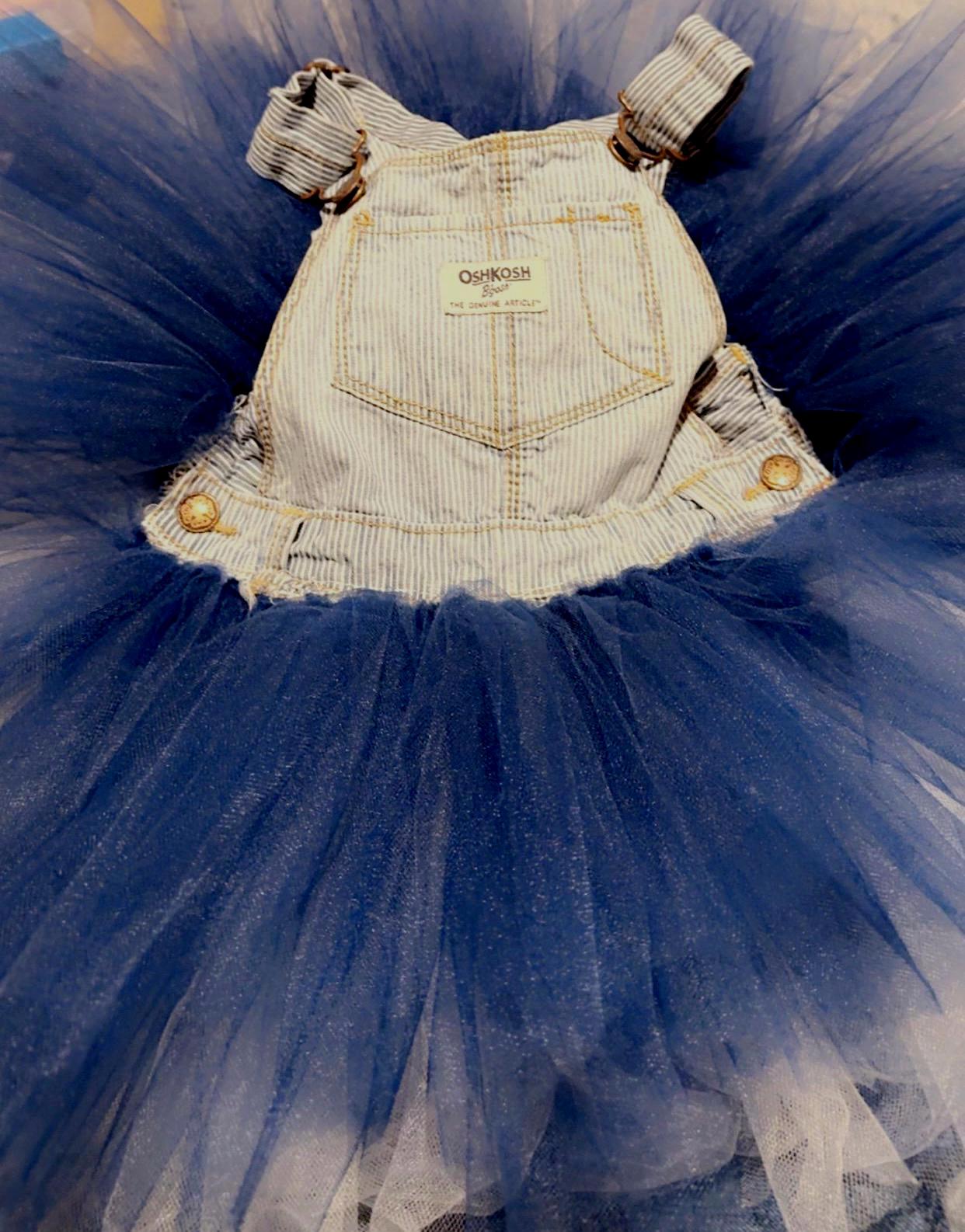 white christmas dresses Moonbun Long-Sleeve Denim Tutu Dress(Size 3T) main image 0