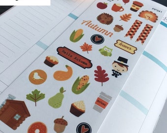 Scrapbooking Embellishment Erin Condren Planner Stickers Fall Autumn Stickers Scrapbooking Embellishment Erin Condren Planner Stickers Fall Autumn Stickers