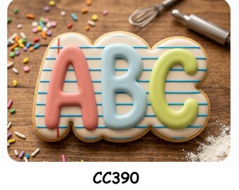 ABC Plaque Cookie Cutter – 3D Printable STL Files - 7 Sizes (Digital Download)