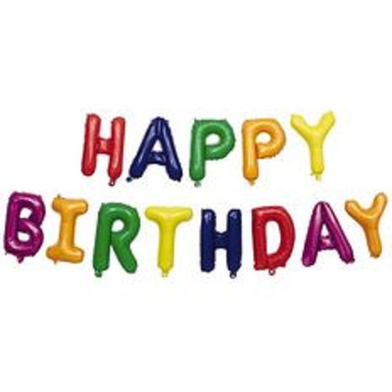 Ballon De Joyeux Anniversaire Anglais Ou Espagnol Ballons Etsy