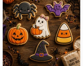 Halloween Cookie Cutter STL Files B - Ghost Pumpkin Witch Bat Spider – 3D Printable STL Files - 7 Sizes, 42 Files (Digital Download)