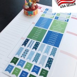 S-097C-D -- Set of Little Functional boxes Time Life Planner Stickers || Perfect 4 Erin Condren, Limelife, Plum Paper, Filofax Planners