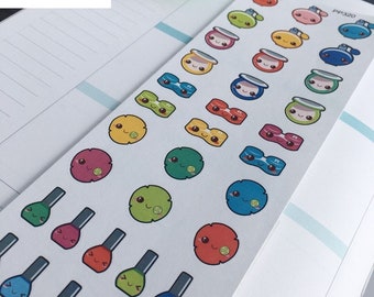 Makeup Planner Stickers: Beauty Icons for Erin Condren Planners