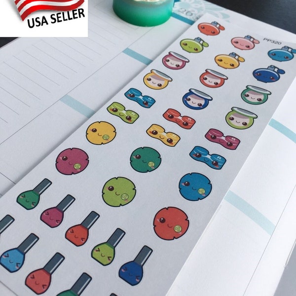 Women Beauty, Makeup, Skin-Care, Eye Cream, Nail Beauty icons: Planner Stickers ||Erin Condren, Limelife, Plum Paper, Filofax, S-320/S-321