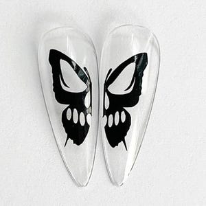 Halloween Nail Decals: Bats, Ghosts, Skulls, Skull Butterfly - Nail Art Stickers image 7