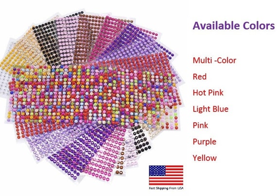 Self Adhesive Rhinestone Bling Stickers 6mm Crystal Bling 