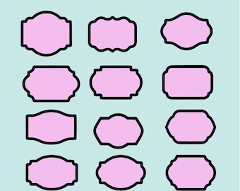 14 Plaque Cookie Cutter Set A – 3D Printable STL Files – 7 Sizes, 98 files (Digital Download)
