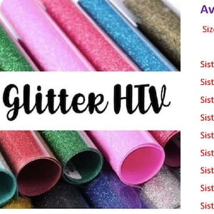 Siser Glitter HTV Sheets: Iron On Vinyl, Craft Projects (5&quot; x 8&quot;)