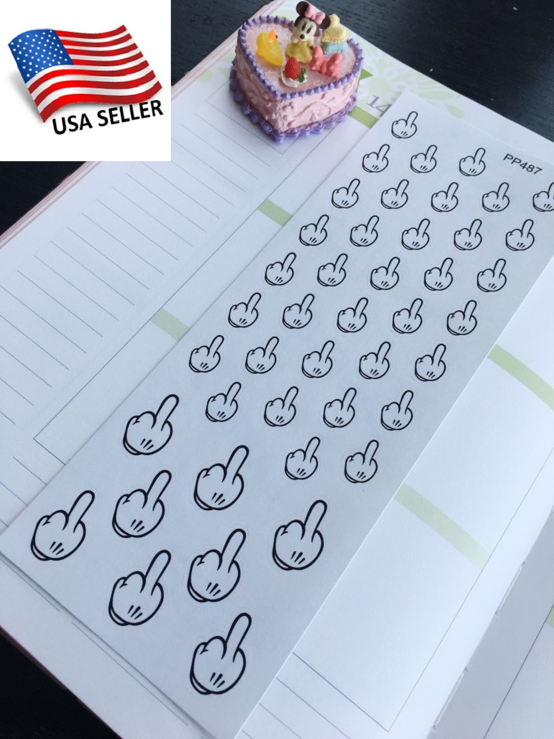 Middle Finger Sticky Notepad Middle Finger Planner Stickers: Funny Adulting Stickers - Etsy