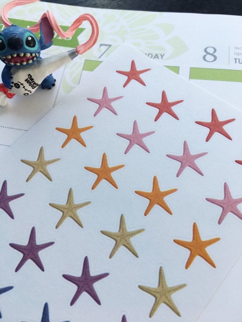 S173-Star Starfish,Marine Invertebrates,Star-Shaped Echinoderms planner stickers:Planner Stickers|Erin Condren,Limelife,Plum Paper,Filofax