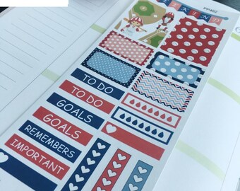 S-462 -- Baseball, Sport, School Team, Weekend: Life Planner Stickers || Perfect 4 Erin Condren, Limelife, Plum Paper, Filofax Planners