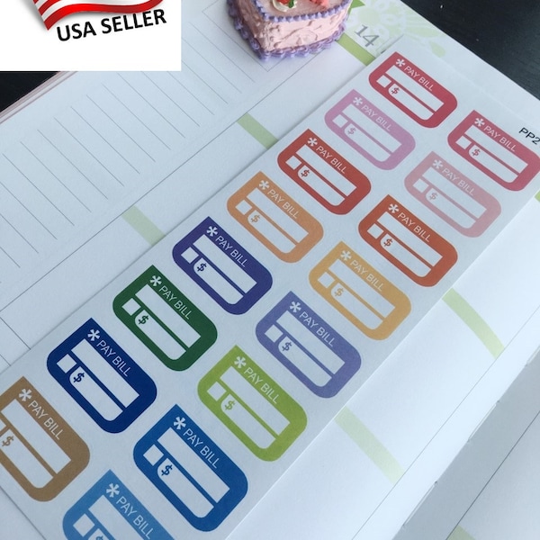 S211-Pay Day, Pay Rent, Pay Mortgage, Lease Car, Payment, Pay Bills:Planner Stickers ||Erin Condren, Limelife, Plum Paper, Filofax Planners