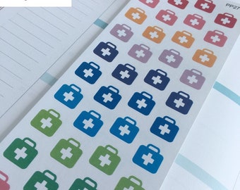 Stickers doktersafspraakplanner: medische pictogrammen voor Erin Condren