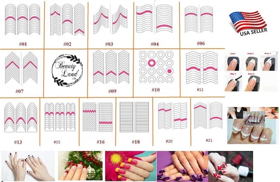French Tip Nail Guides: DIY Manicure Stickers
