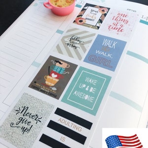 Never Give up,Motivational,INSPIRATIONAL,Inspiration Quotes: Planner Stickers ||Perfect 4 Erin Condren, Limelife, Plum, Filofax, S-145/S-150