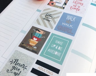 Never Give up,Motivational,INSPIRATIONAL,Inspiration Quotes: Planner Stickers ||Perfect 4 Erin Condren, Limelife, Plum, Filofax, S-145/S-150