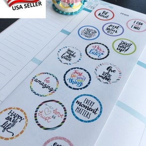 S-404 -- Cytaty motywacyjne, Sukces, Marzyć o wielkich rzeczach, Naklejki na planery uczuć || Erin Condren, Limelife, Plum Paper, Planery Filofax