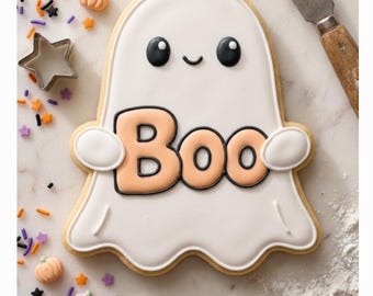 Halloween Ghost Boo Cookie Cutter STL – 3D Printable STL Files - 7 Sizes (Digital Download)