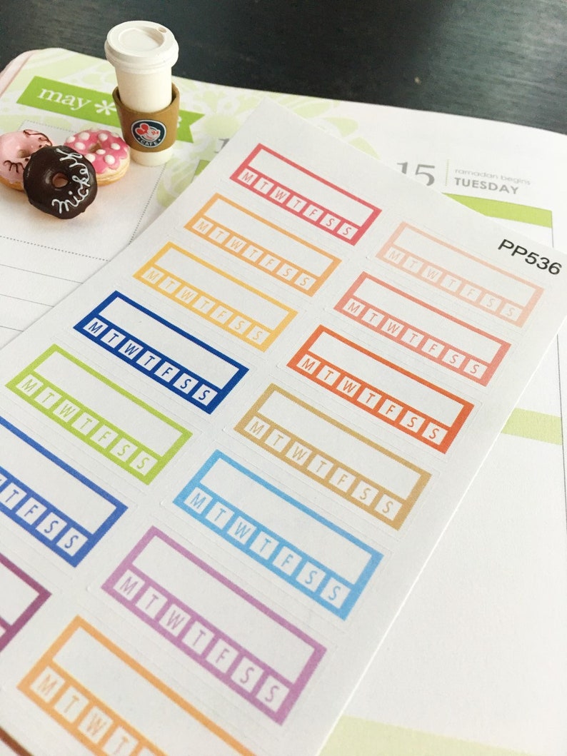 Habit Tracker Stickers: Weekly Planner Stickers for Erin Condren - Etsy