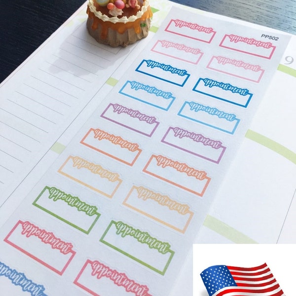 S-502 -- Doctor, Dentist, Appointment Reminder Life Planner Die-Cut Stickers || Perfect for Erin Condren, Limelife, Plum Paper,Filofax