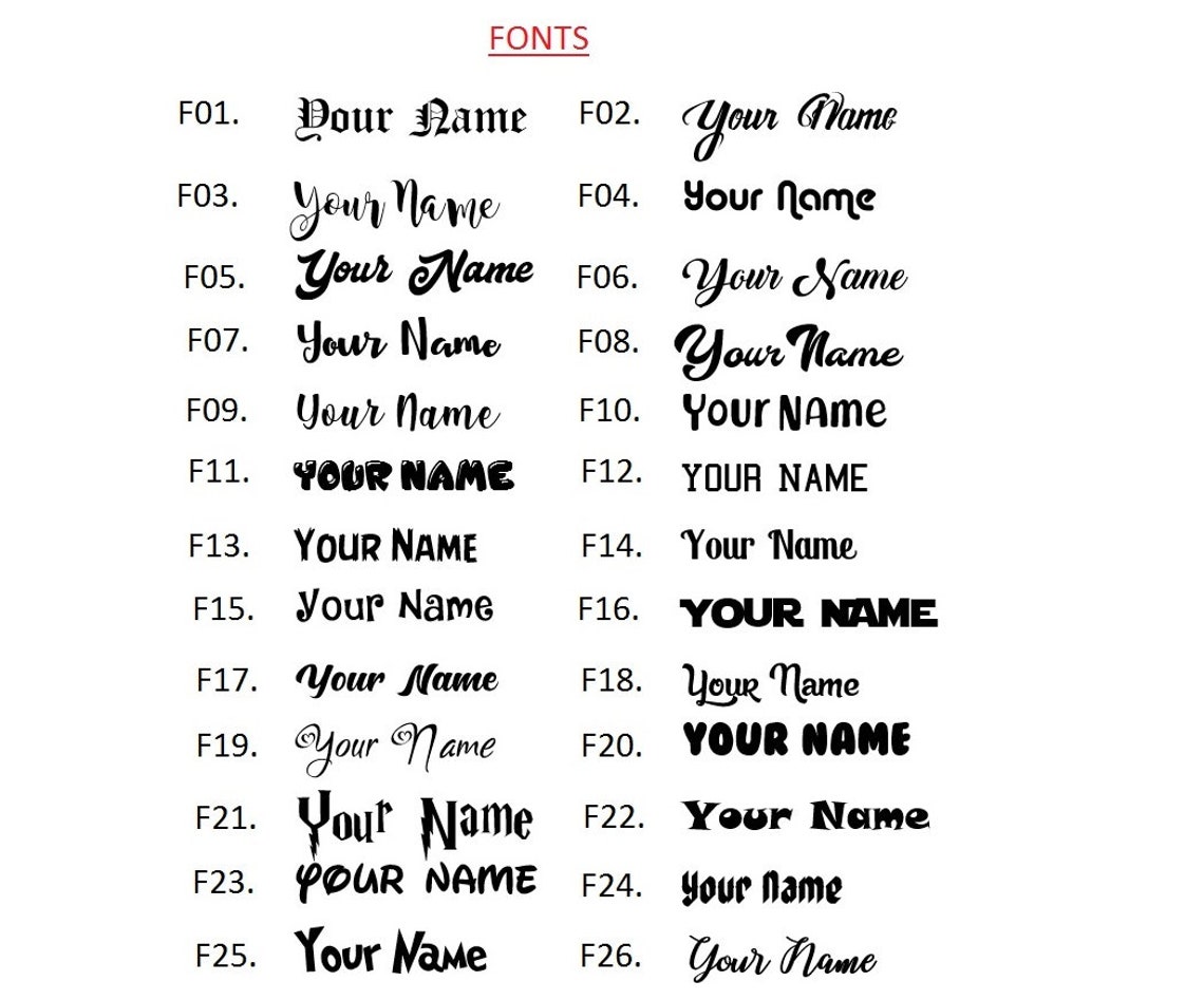 Name Decals / Custom Name Decals / Vinyl Name Decals / Custom Etsy
