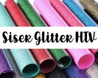 Siser Glitter HTV Sheet: 5" x 8" Iron On Vinyl