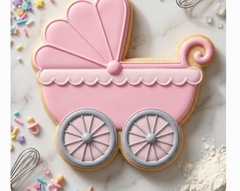 Baby Stroller Cookie Cutter STL  – 3D Printable STL Files - 7 Sizes (Digital Download)