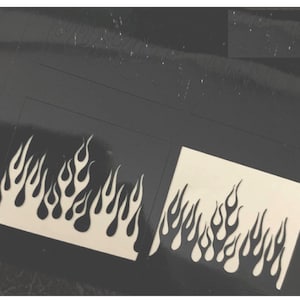Flamme Nagel Schablonen: Feuer Nail Art Vinyl Aufkleber