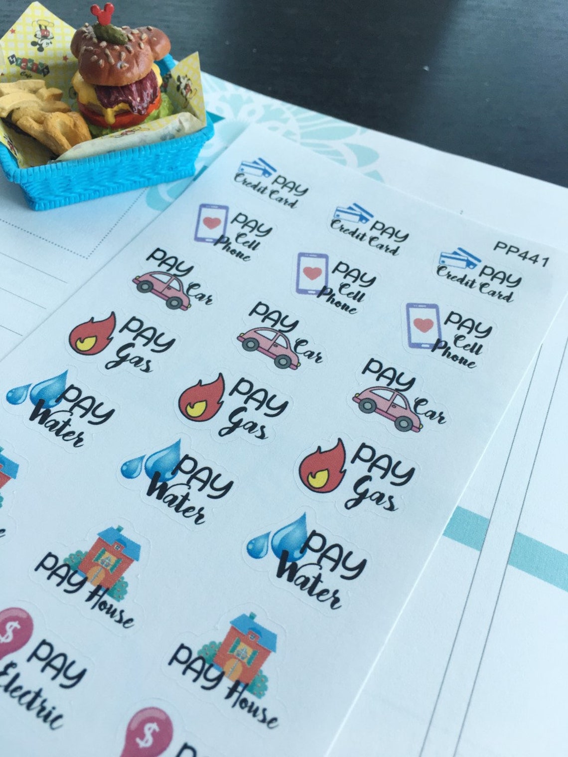 Pay Monthly Bill, Car Payment, Utility Payment Planner Stickers ...
