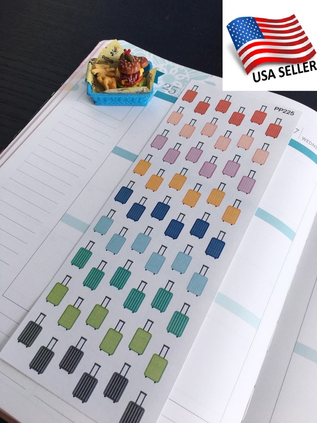 S225 Travel,luggage, Holiday, Suitcase, Vacation Planner Stickers perfect 4 Erin Condren