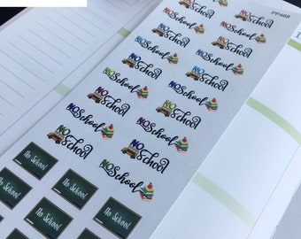 No School Planner Stickers: Erin Condren, Limelife, Plum Paper
