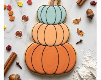 Thanksgiving Pumpkin Stack Cookie Cutter STL – 3D Printable STL Files - 7 Sizes (Digital Download)