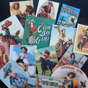 Cowboys, Cowgirls, Riding Horse: Scrapbooking, BB02C -- VINTAGE,