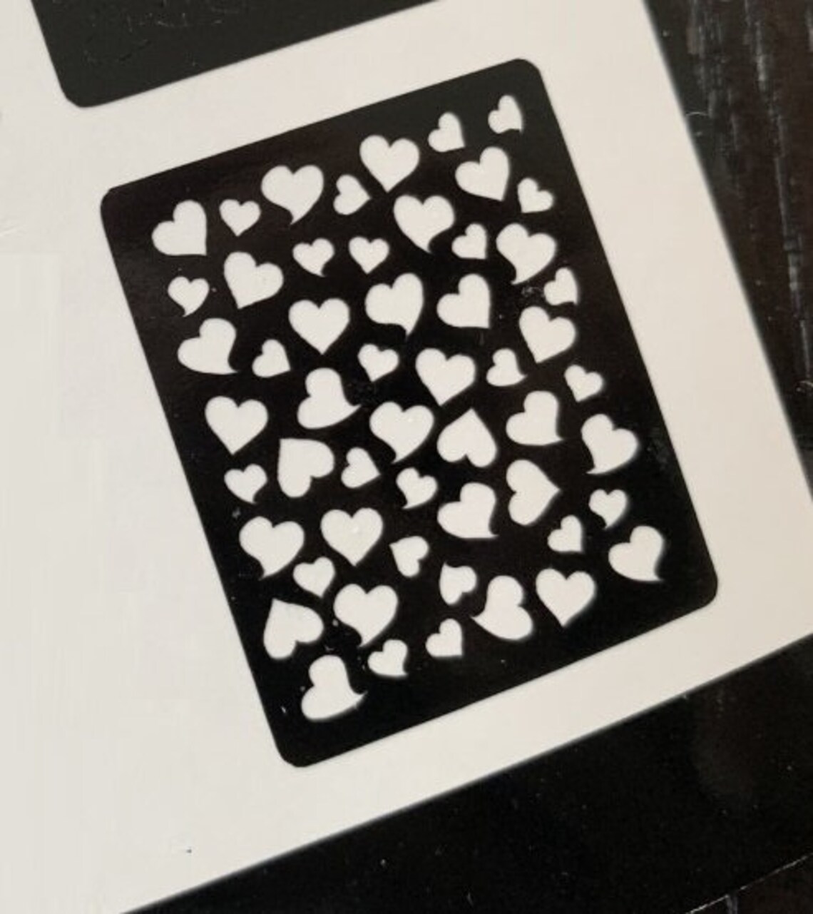 Scattered Hearts Stencils for Nails Valentine's Nail Etsy Singapore
