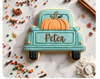 Thanksgiving Pumpkin Truck Cookie Cutter STL – 3D Printable STL Files - 7 Sizes (Digital Download)