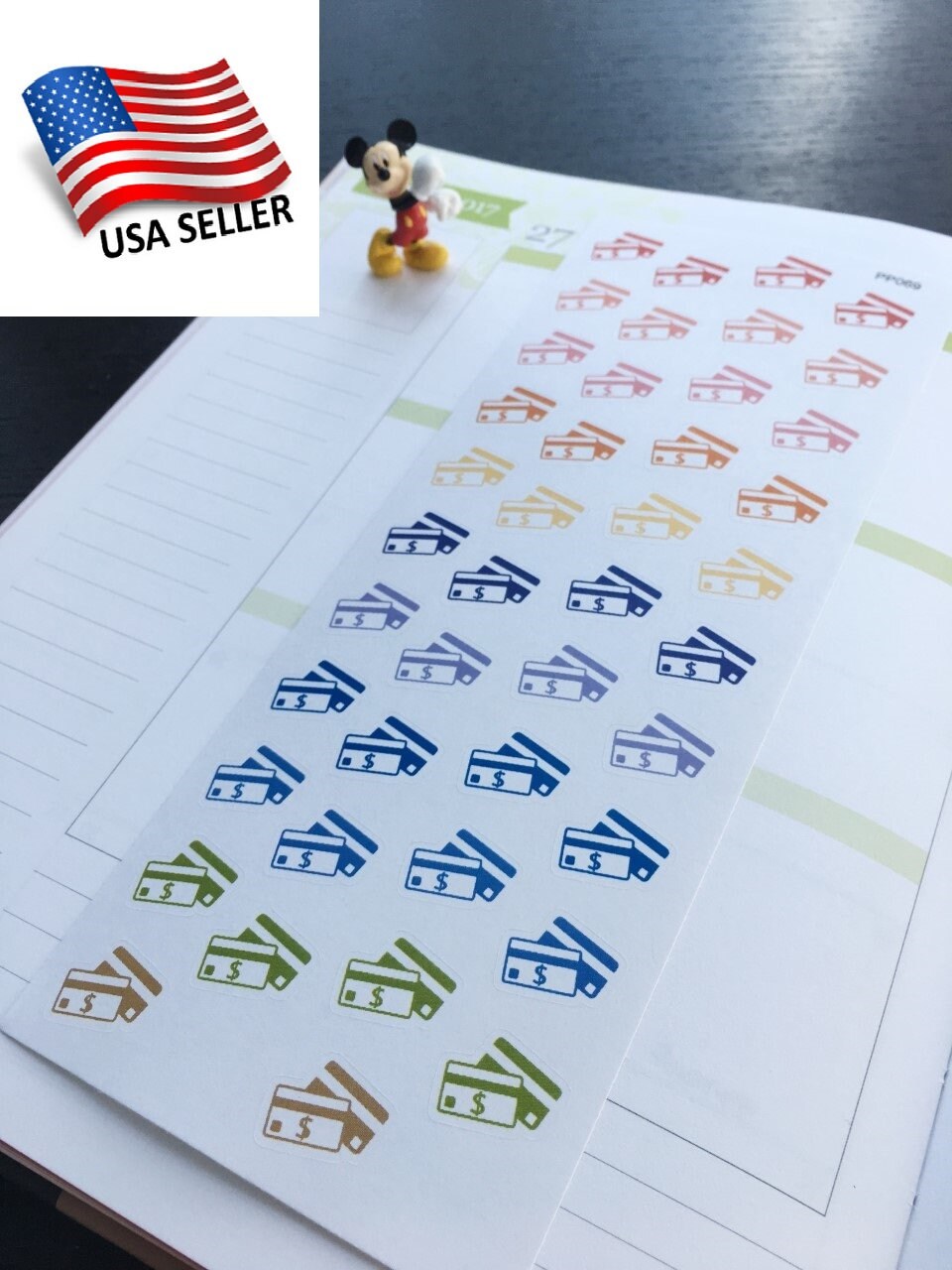 S069 debit Card Credit Card Payment: Planner Stickers - Etsy