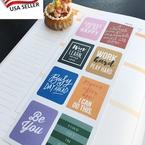 Citazione ispiratrice: Adesivi Life Planner // Perfect 4 Erin Condren, Limelife, Plum Paper, Filofax Planners S107/S108/S145/S150 --