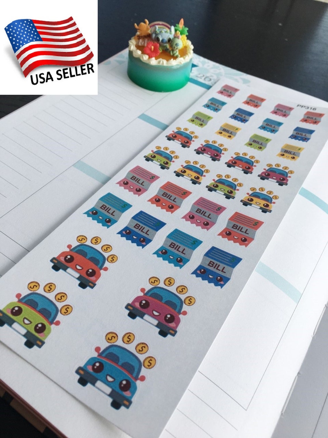 Pay Monthly Bill, Car Payment, Utility Payment Planner Stickers ...