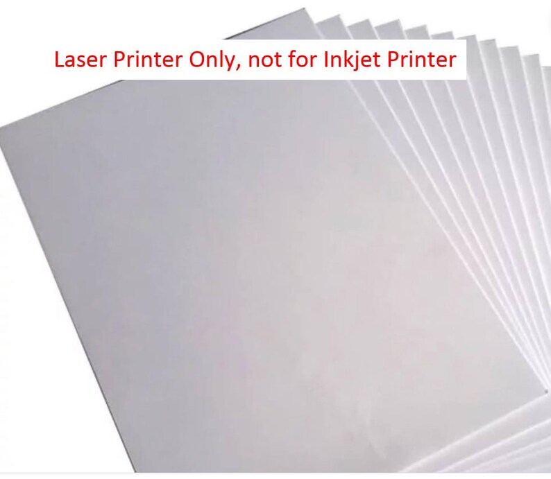 Waterslide Decal Paper for LASER Printerclear Etsy