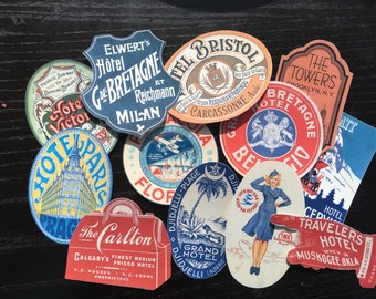 Vintage Hotel Luggage Label Die Cuts: Travel Scrapbooking, Card Making