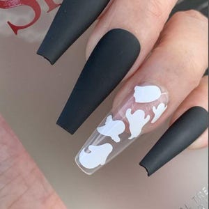 Halloween Nail Decals: Bats, Ghosts, Skulls, Skull Butterfly - Nail Art Stickers image 6