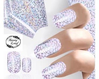 Holographic Glitter Nail Art Foil Transfer Stickers: DIY Manicure