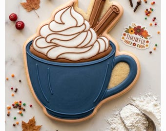 Pumpkin Spice Latte Cup Cookie Cutter STL – 3D Printable STL Files - 7 Sizes (Digital Download)