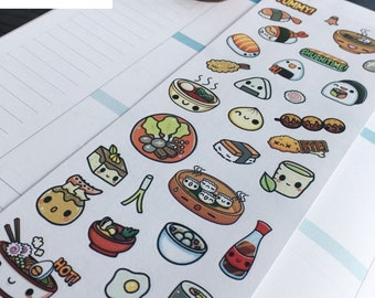 Japanisches Essen Sticker: Sushi, Udon, Soba (Erin Condren, Plum Paper)