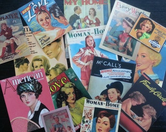 Vintage Women's Magazine Images: Die Cut Ephemera for Scrapbooking