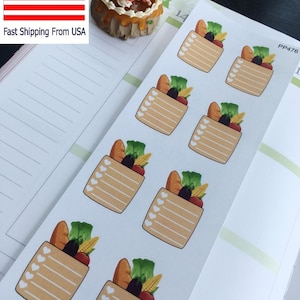 Grocery Shopping, Shopping Reminder, Food : Planner Stickers ||Perfect 4 Erin Condren,Limelife,Plum, Filofax S236/S534/S476