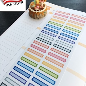 S-103 -- Set of Little Functional Box Time Life Planner Stickers || Perfect 4 Erin Condren, Limelife, Plum Paper, Filofax Planners