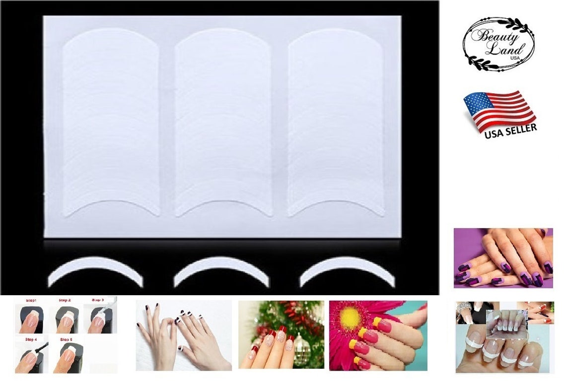 French Tip Guides Sticker Manicure Stripe Edge Nail Art Toes - Etsy