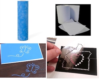 Rhinestone Template Material & Hotfix Transfer Tape (5x8")
